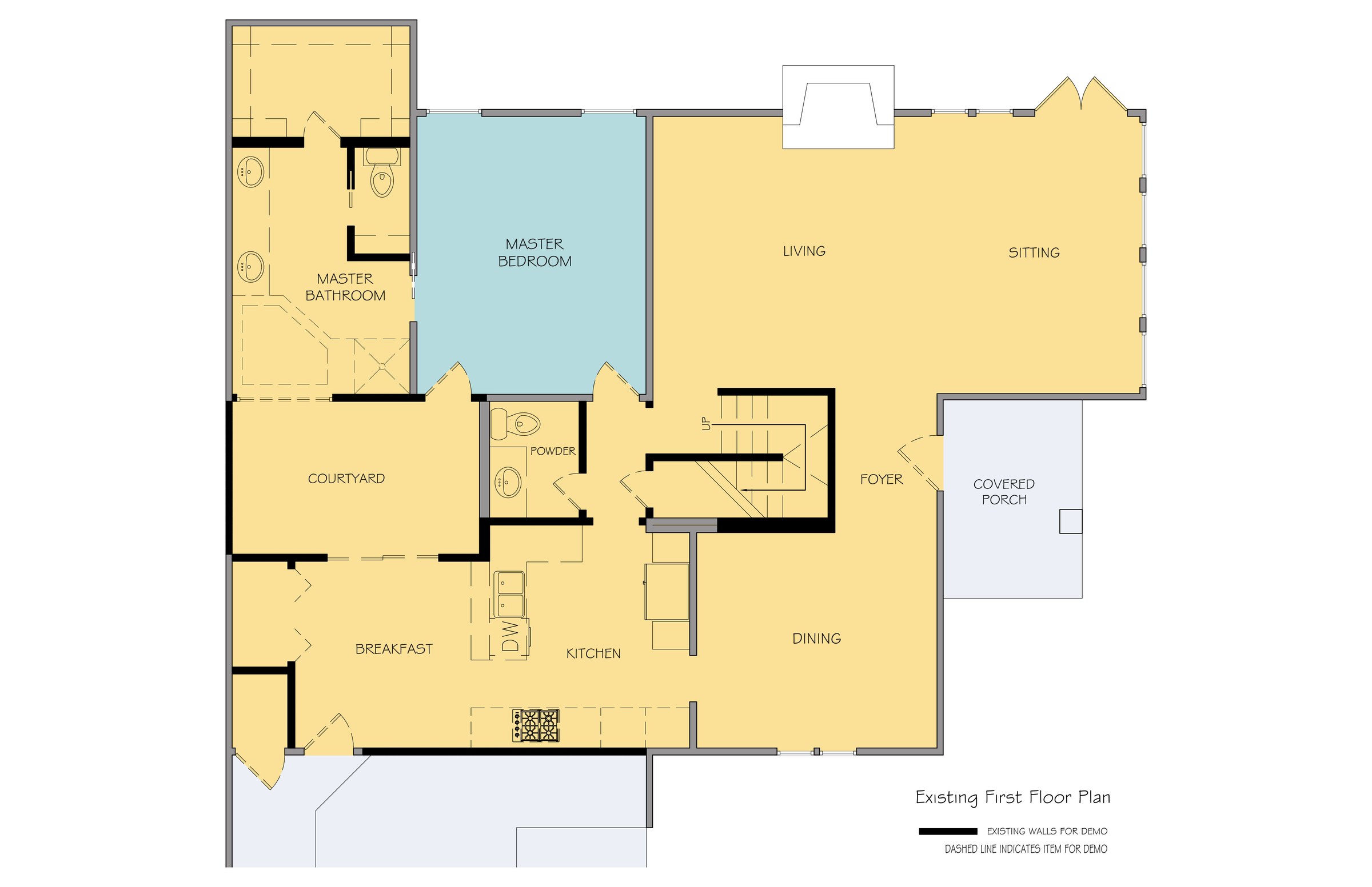 Courtyard — plan existing drawing