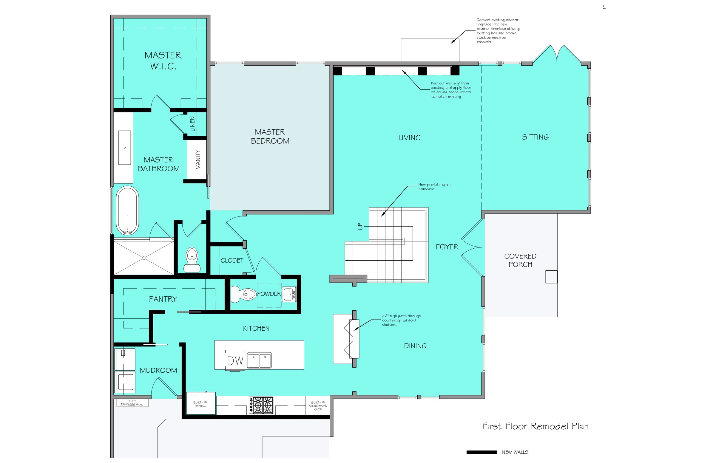 Courtyard — plan proposed drawing