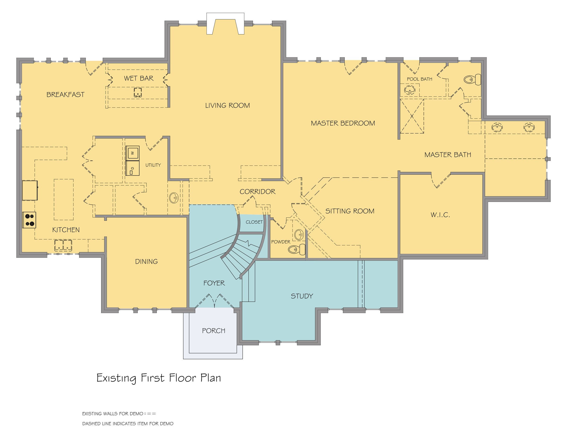 Hedgebrook — plan existing drawing