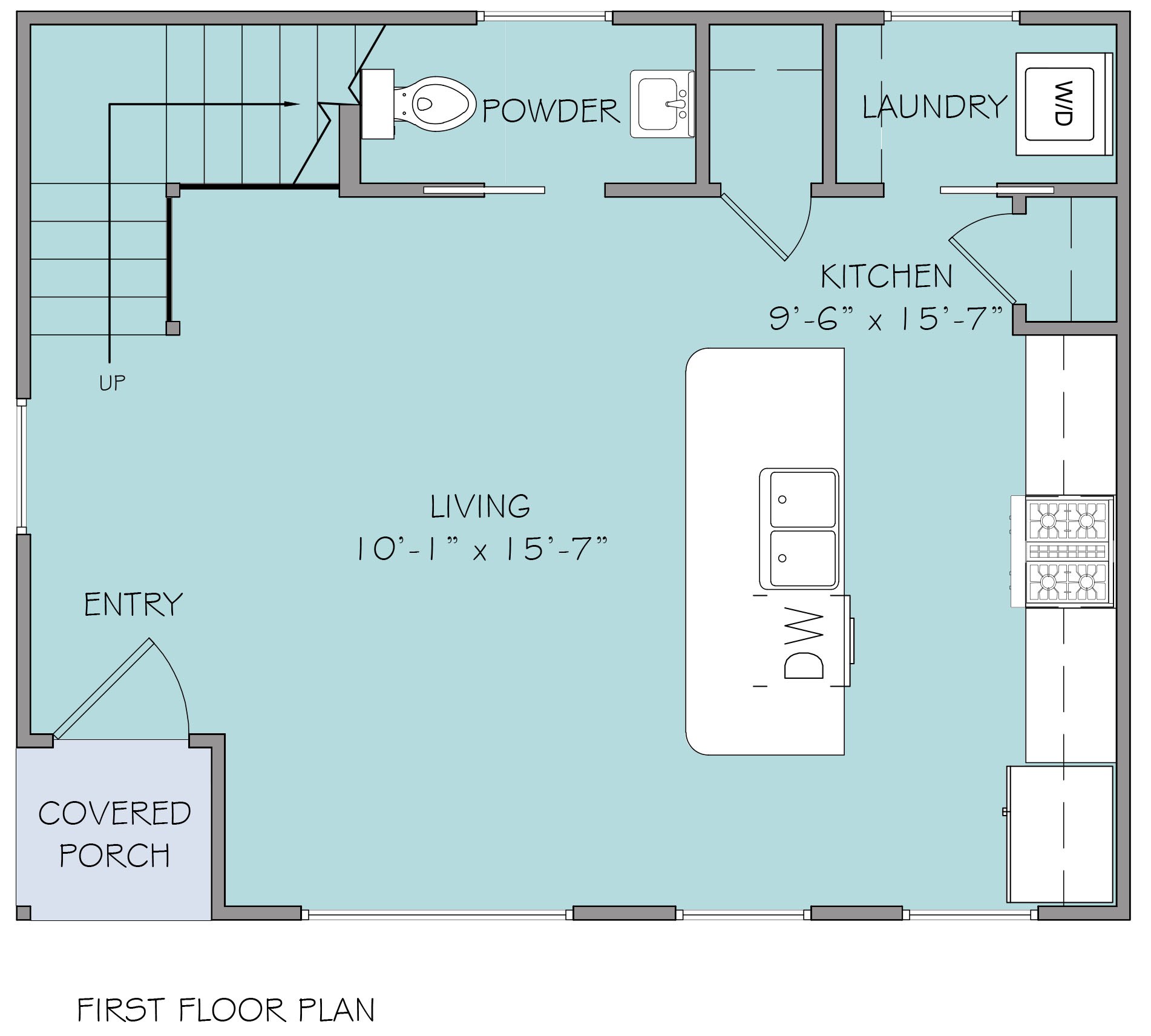 Kuhlman Unit B — plan level 1 drawing