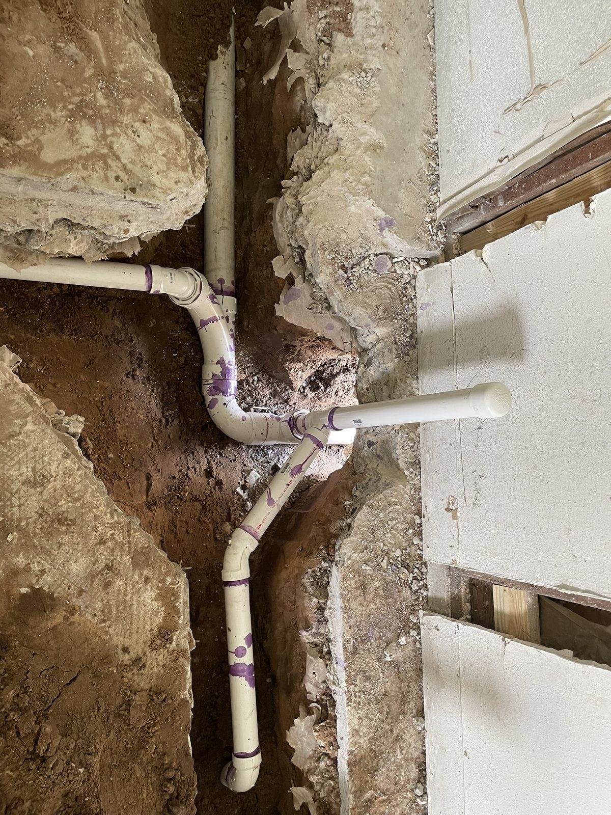 Owens Road – Waller Whole-House Renovation — utility rough-in