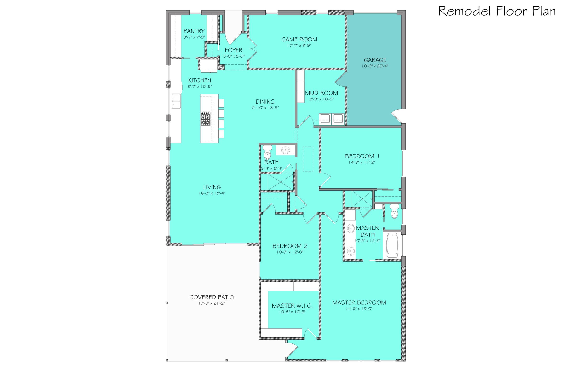 Southspring Residence — proposed plan floor plan drawing